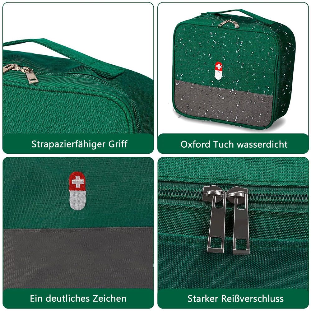 TUWENA Arzttasche 2 Stück Medikament Tasche, Große Kapazität Wasserdichte Notfalltasche