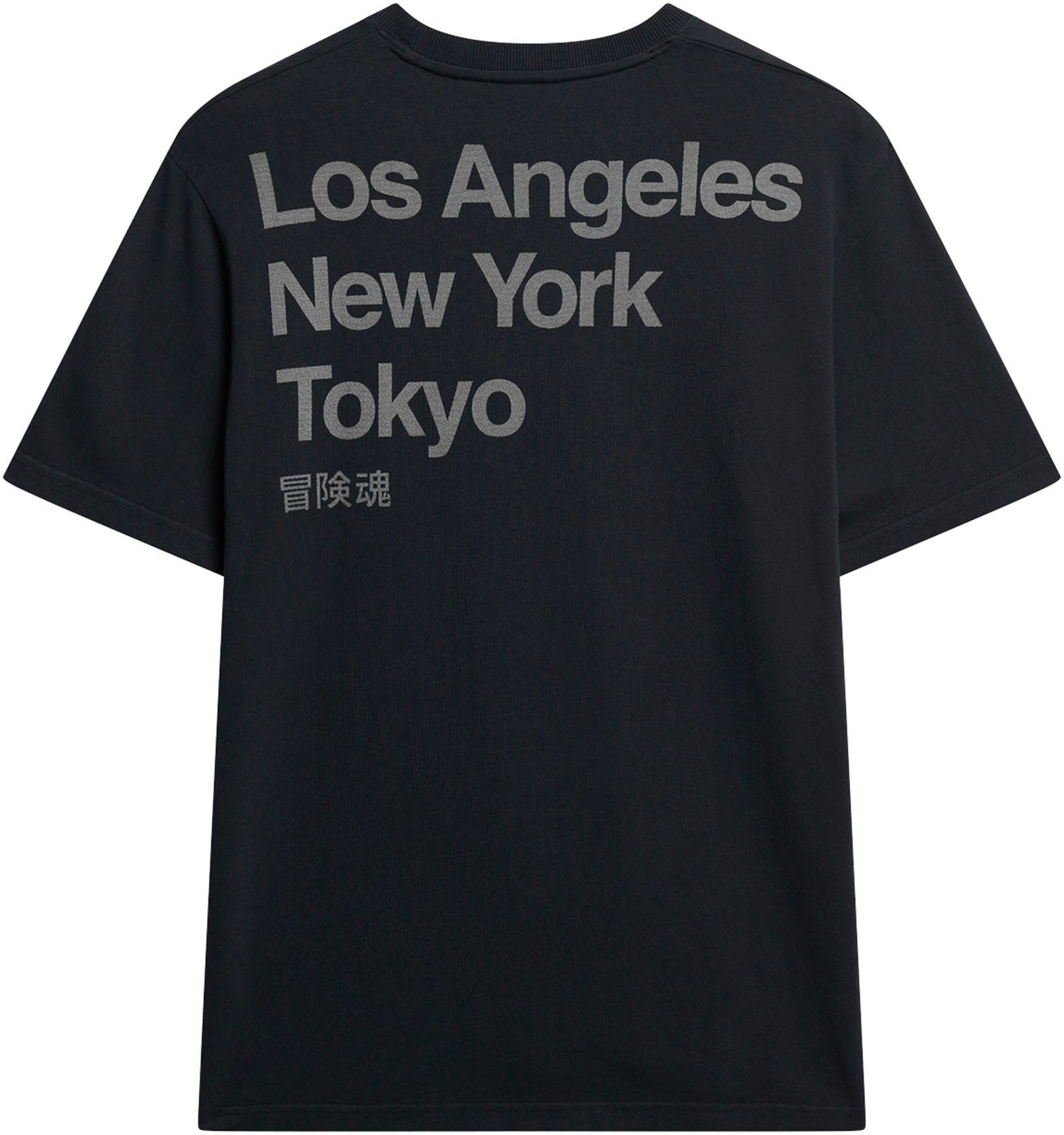 TEE eclipse navy CORE T-Shirt LOGO Superdry CITY LOOSE