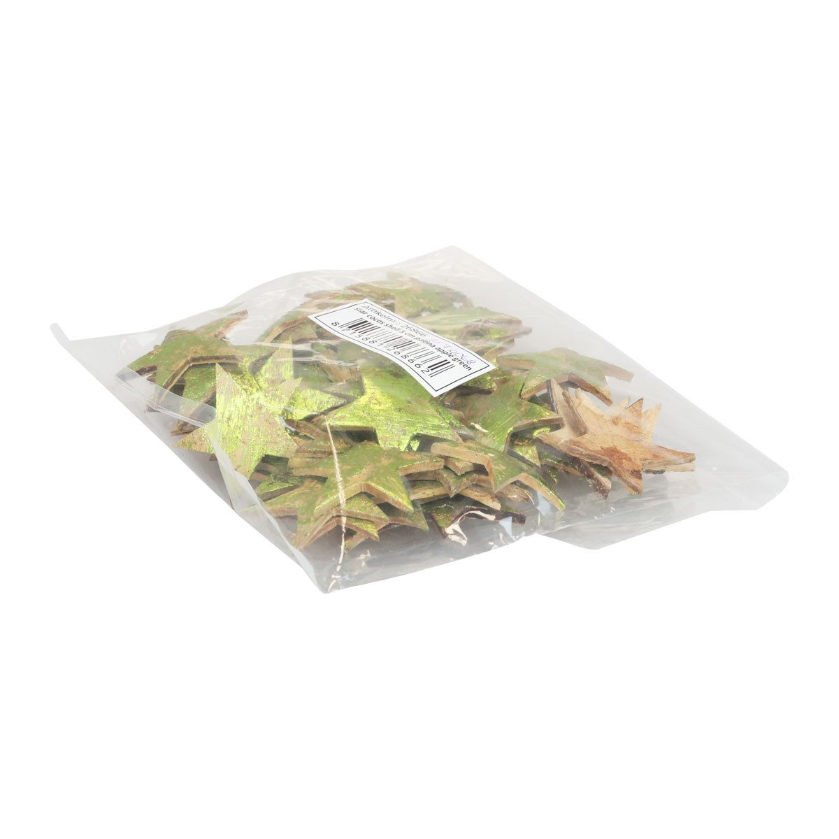 Viana Weihnachtsmann Kokossterne Weihnachtsdeko Grün Metallic 50 Stück Ø5cm -