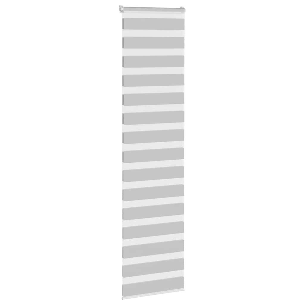 Rollo Doppelrollo Hellgrau 55x200 cm Stoffbreite 50,9 cm Polyester, vidaXL