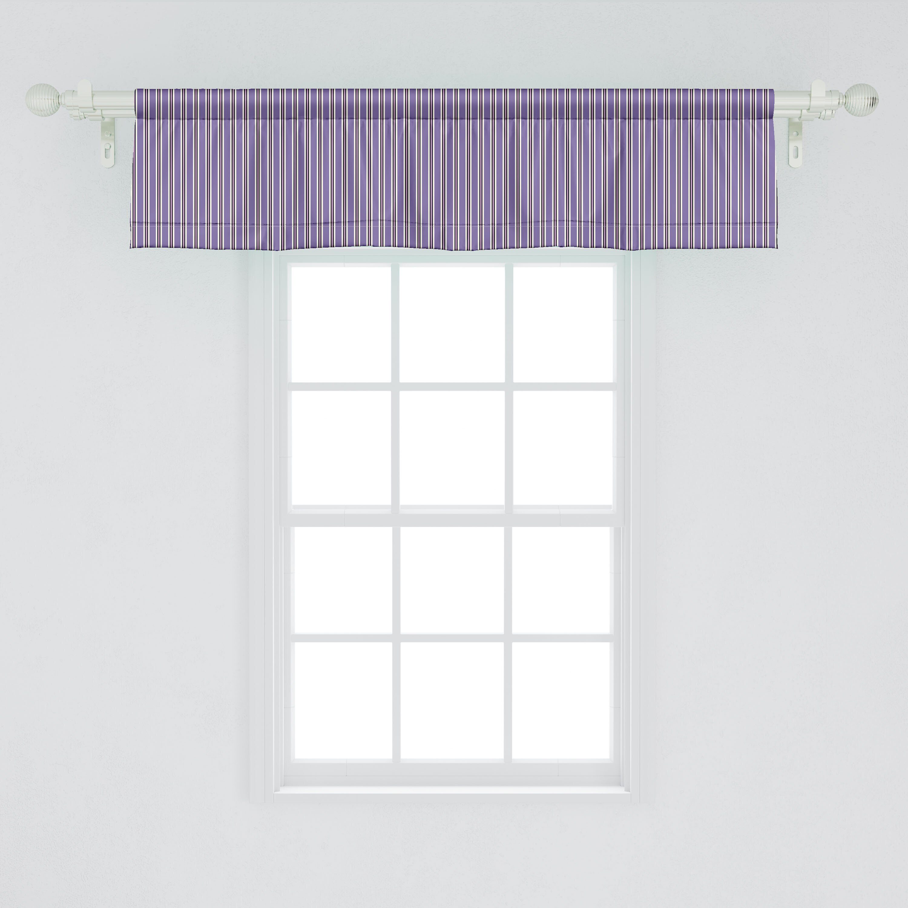 Scheibengardine Vorhang Volant für Küche mit Inspirations Geometrisch Schlafzimmer Winter Stangentasche, Abakuhaus, Dekor Microfaser