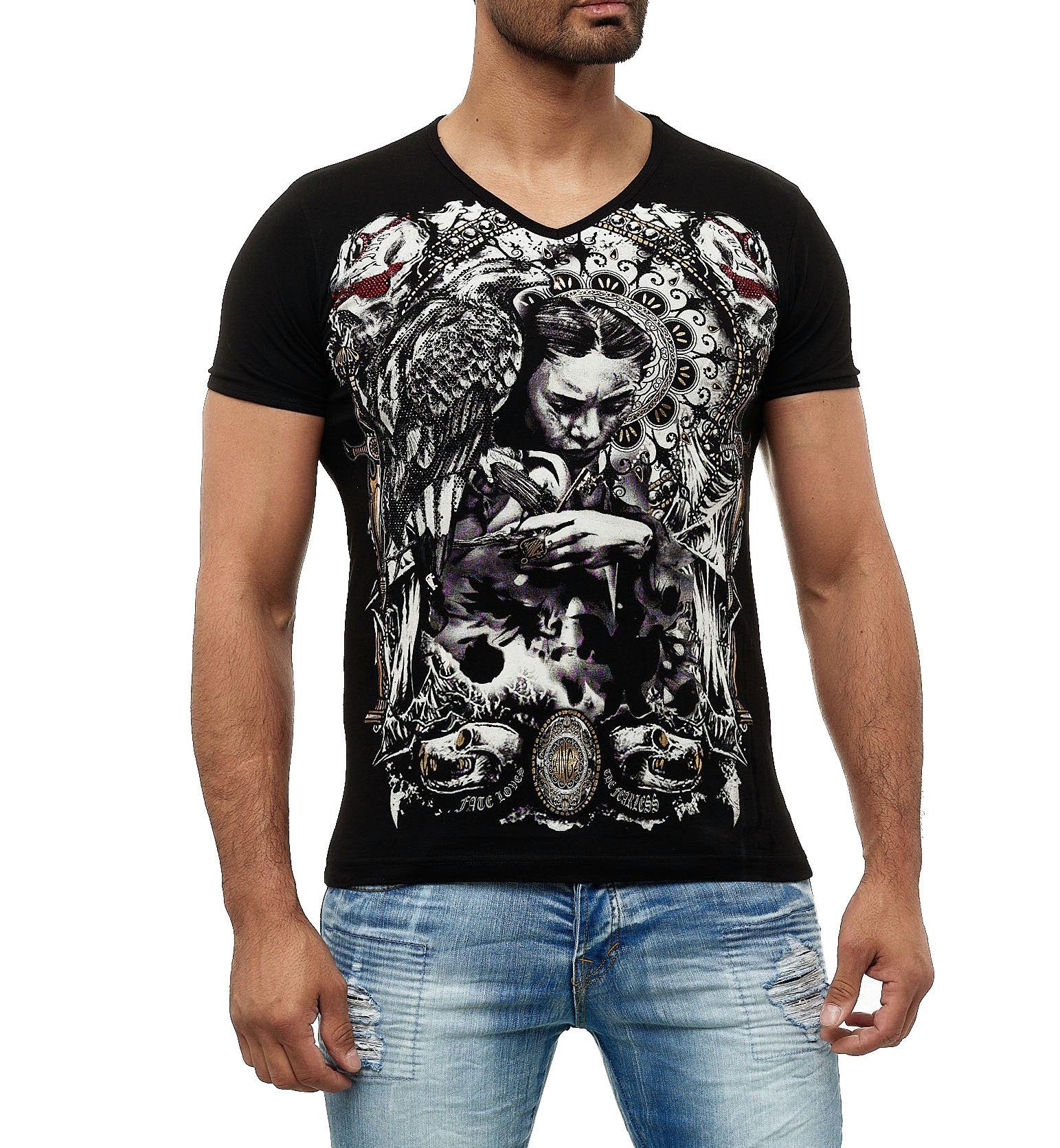 KINGZ T-Shirt mit ausgefallenem Design