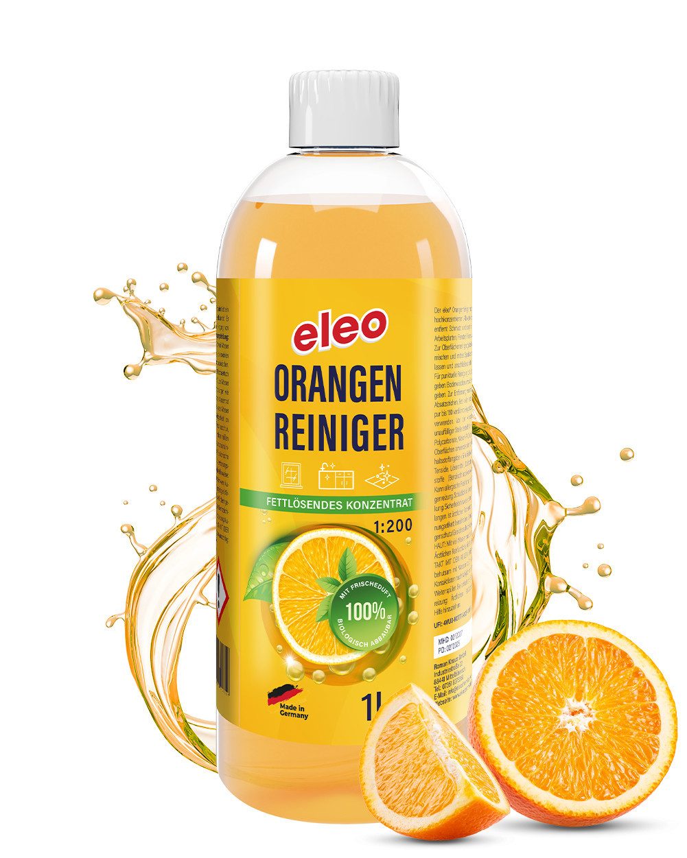 eleo Orangenreiniger mit hoher Fettlösekraft (5 Liter) Allzweckreiniger (5 l Kanister 5 l)