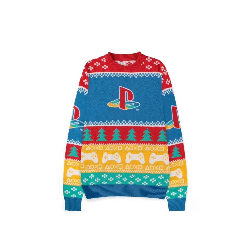 Playstation Rundhalspullover Logo Christmas Jumper