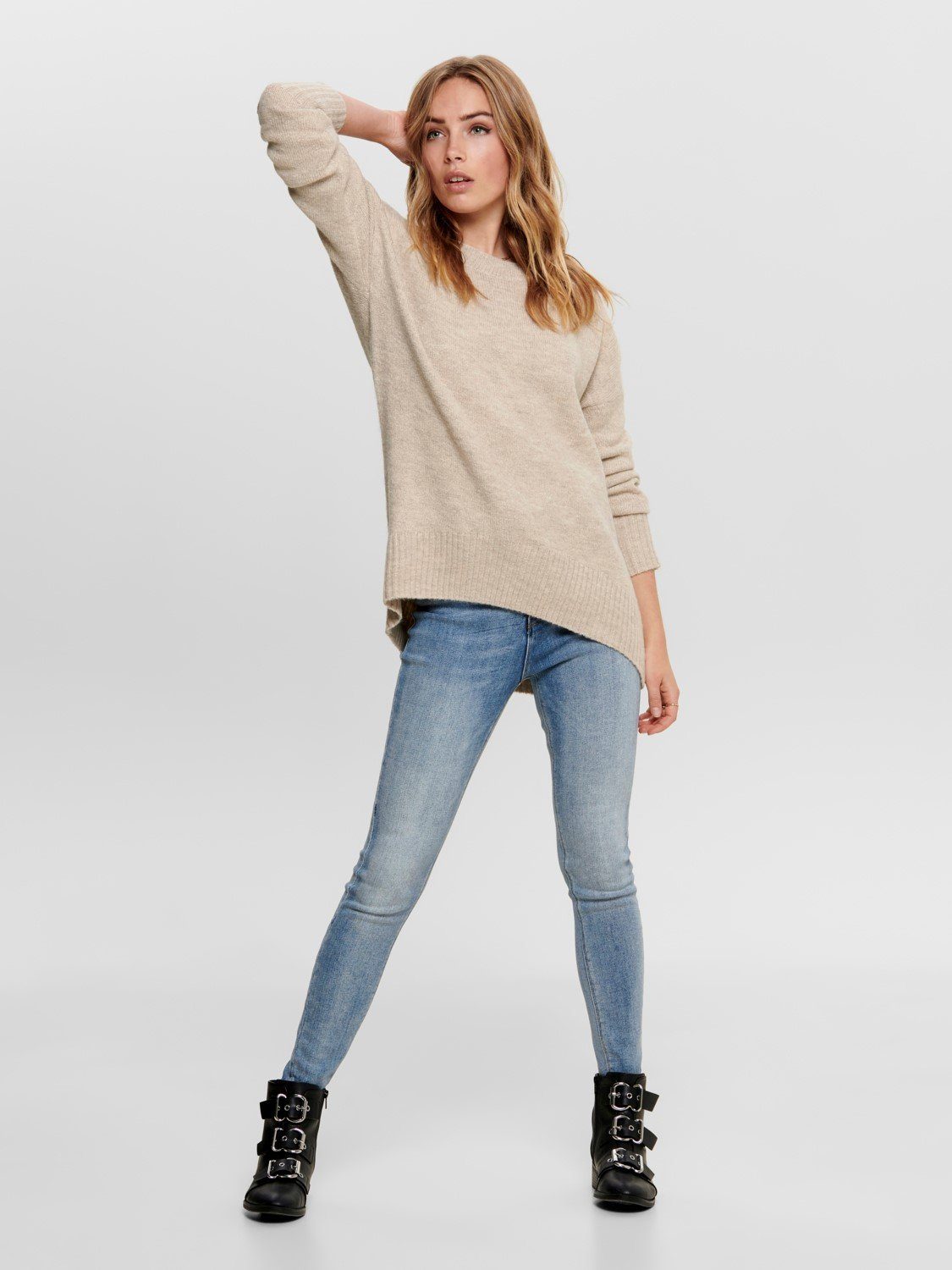 ONLY Strickpullover Only Damen Rundhals Strick-Pullover OnlNanjing Sweater Pulli