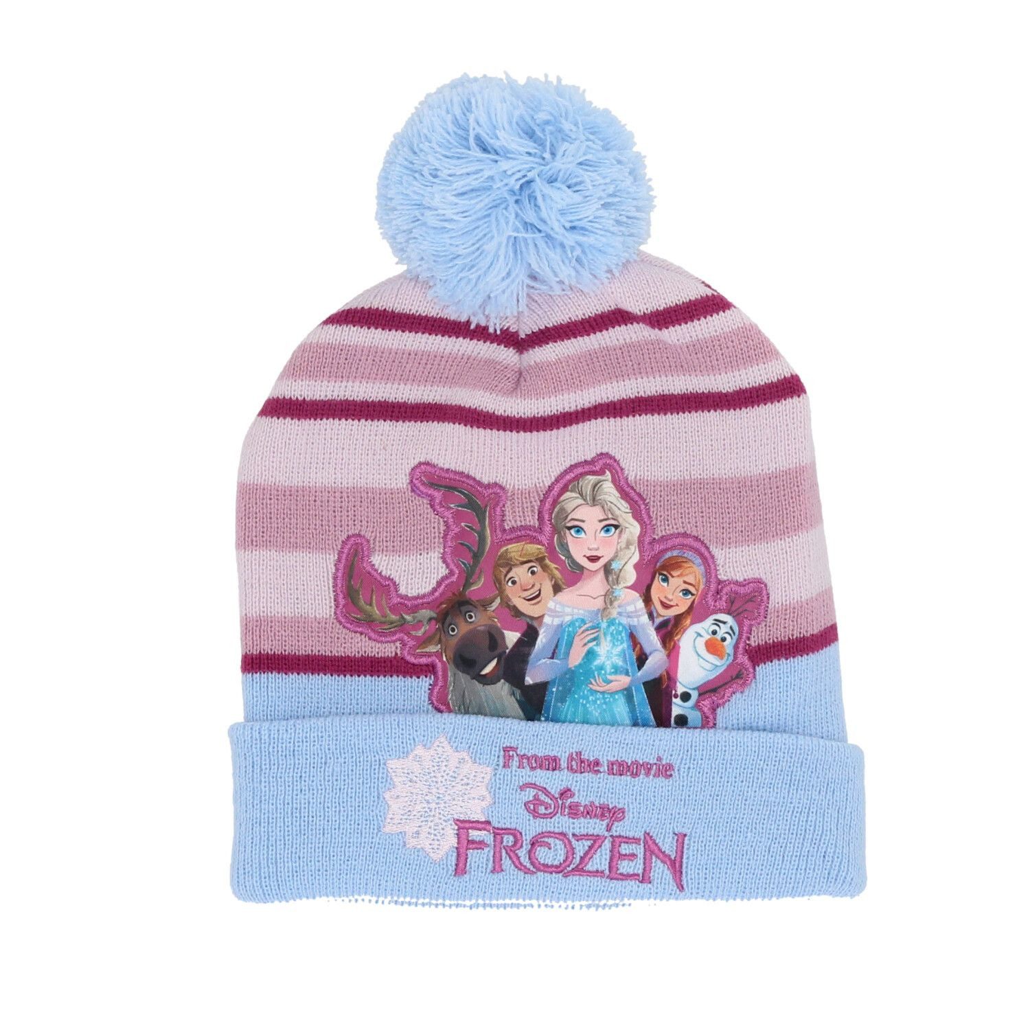 Disney Bommelmütze Disney Die Eiskönigin Elsa Anna Kinder Herbst Wintermütze Gr. 54