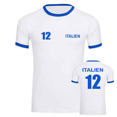 multifanshop T-Shirt Kontrast Italien - Trikot 12 - Männer