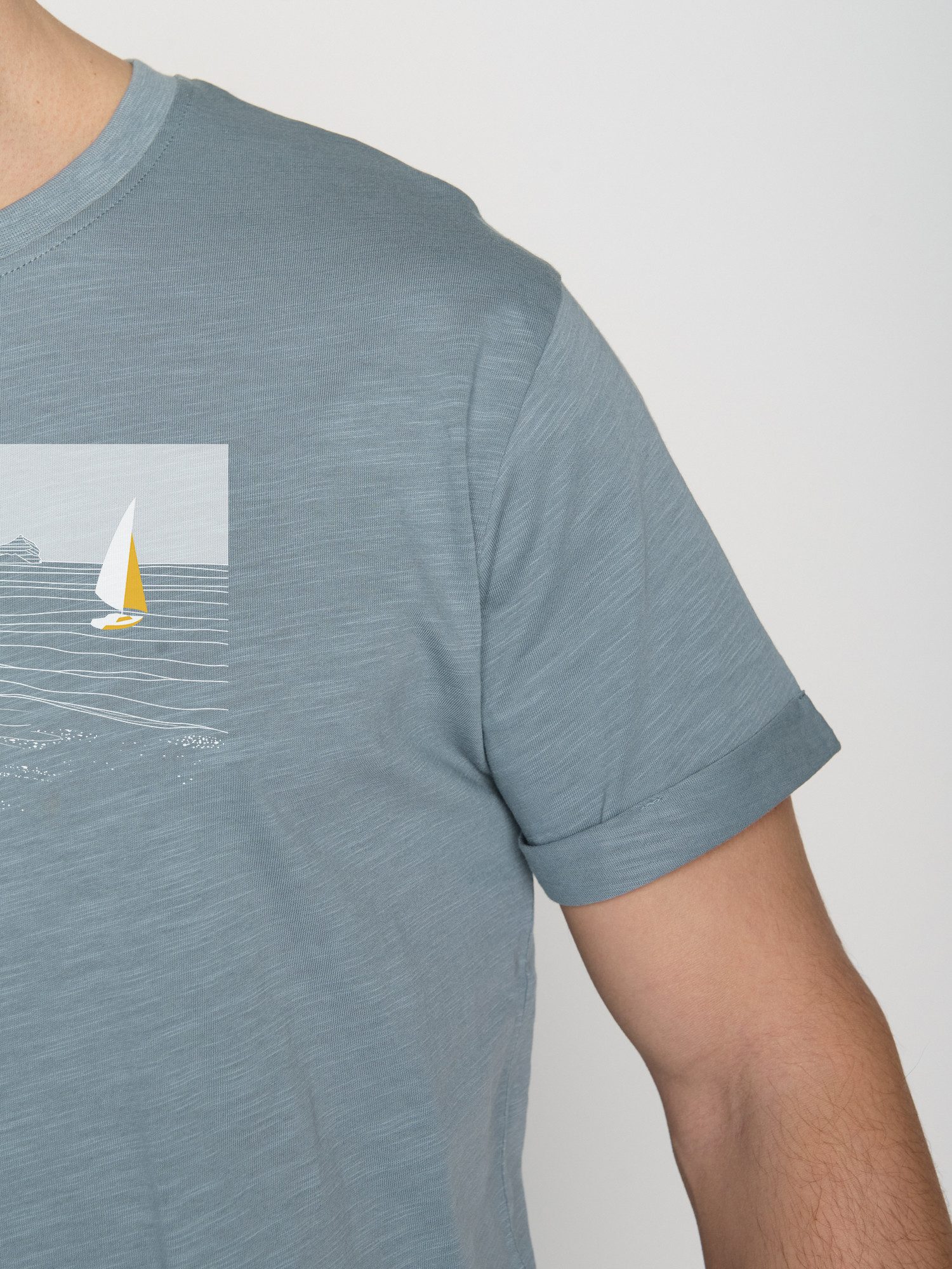 GreenBomb T-Shirt Roll Nature Cliffsail Motiv Berge (1-tlg., 1) Rundhalsausschnitt, Bio-Baumwolle, GOTS Zertifiziert
