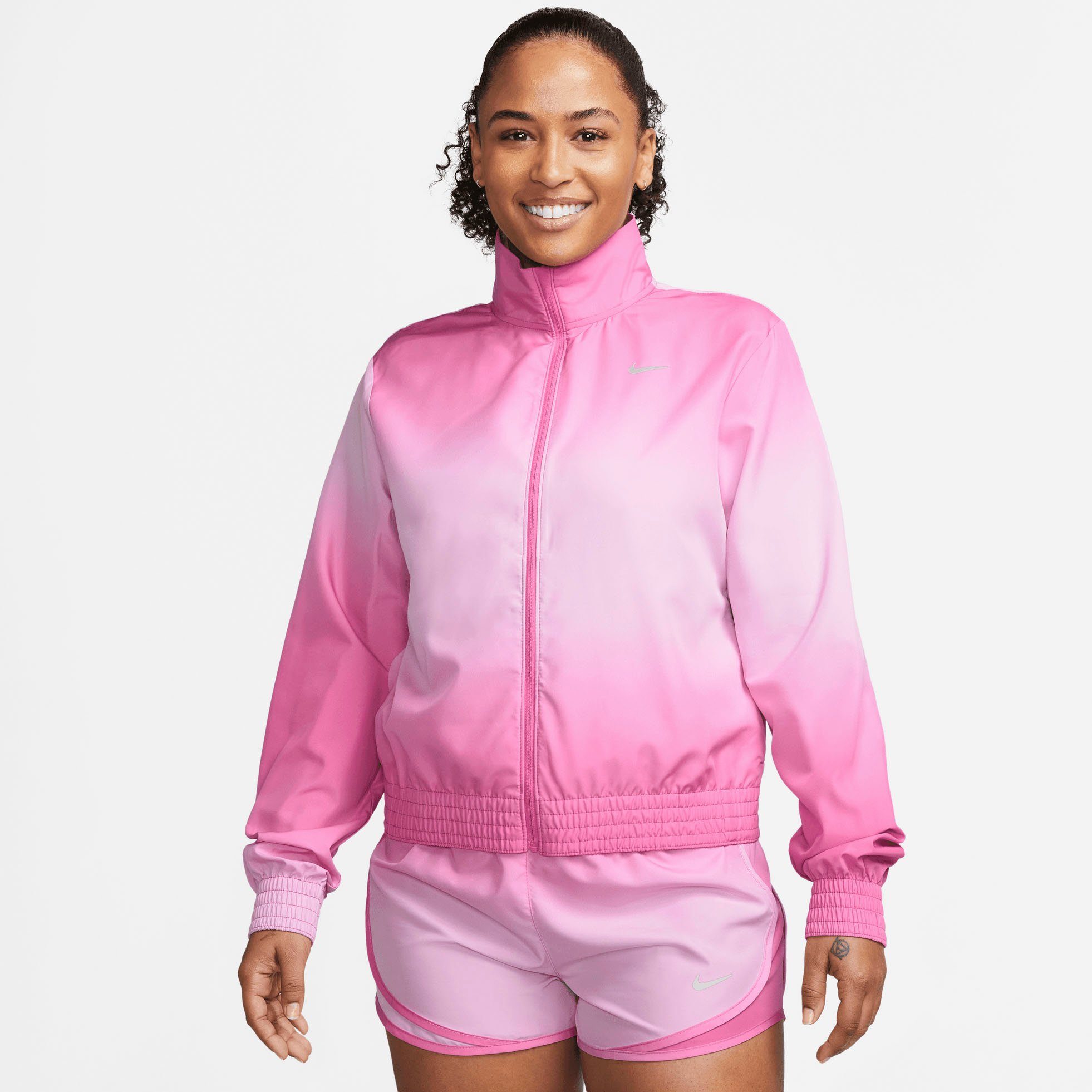Nike Laufjacke Dri-FIT Swoosh Run Women's Printed Running Jacket ACTIVE FUCHSIA/REFLECTIVE SILV