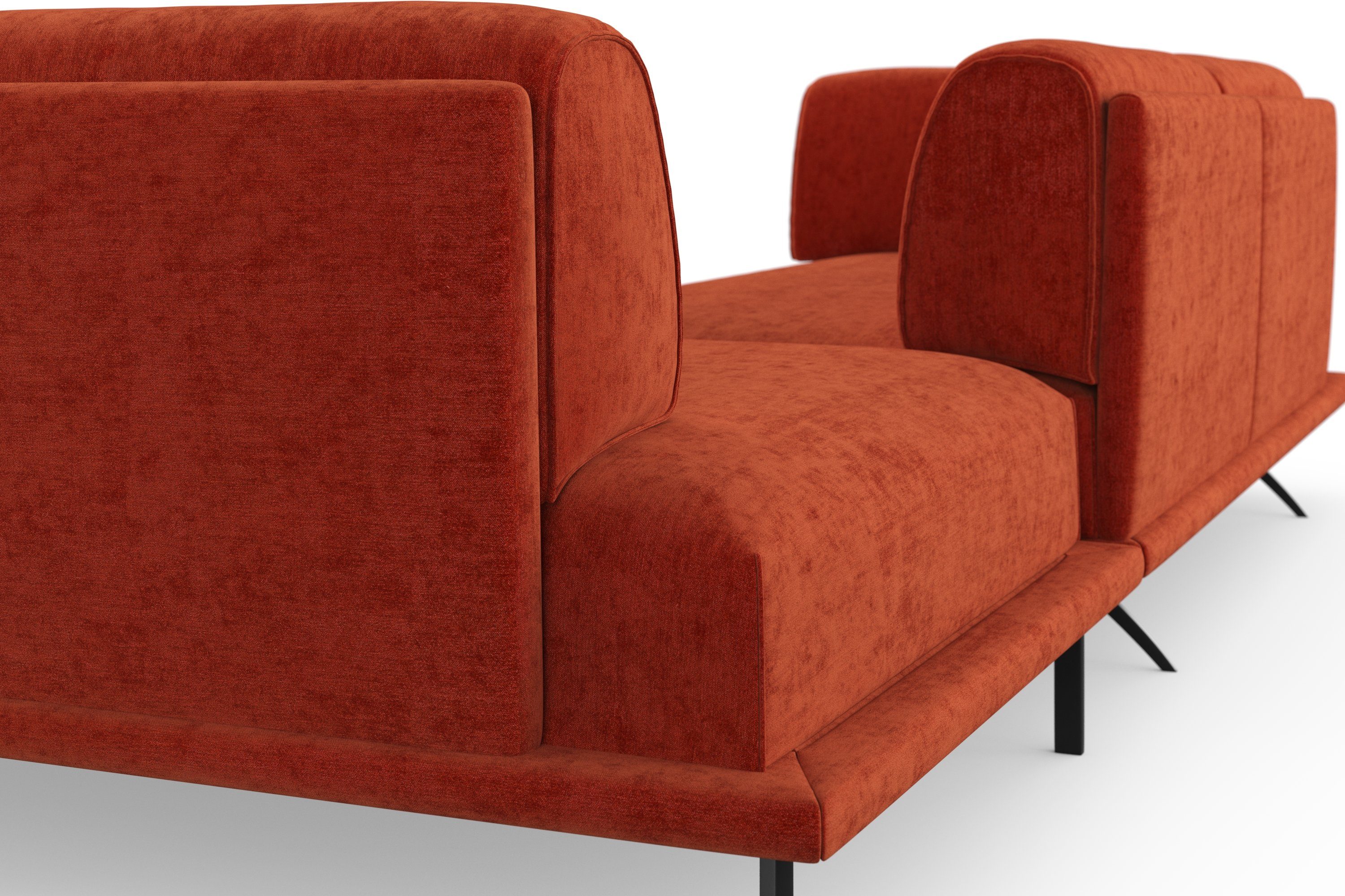 machalke® Ecksofa benito, mit bezogenem Sockel