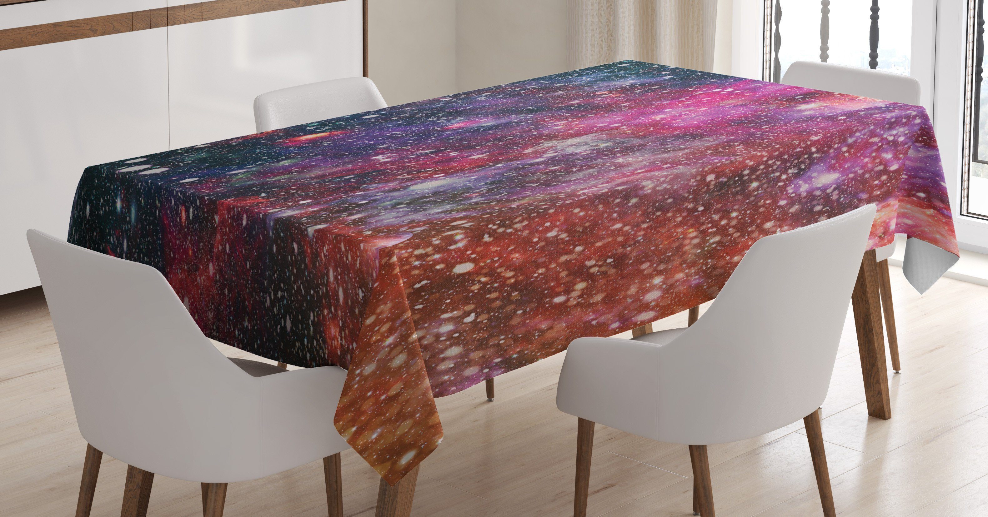 Außen Für Waschbar Bereich Astral Abstrakt Raum Jumble Farbfest den Abakuhaus Tischdecke geeignet Klare Farben,