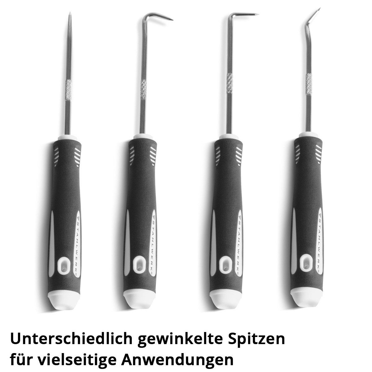 STAHLWERK Reifen-Reparaturset 12-teiliges Pick-Tool-Set Kfz-Hakenwerkzeug für Dichtungen und O-Ringe