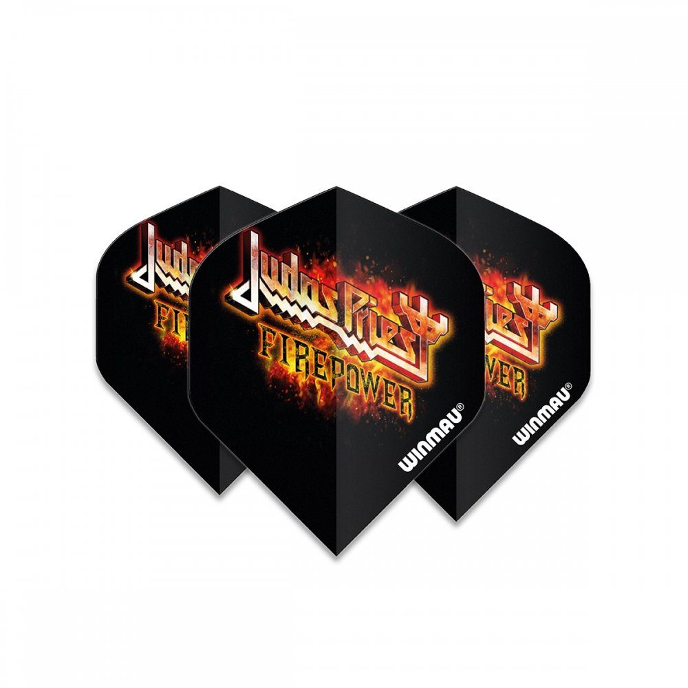 Winmau Dartpfeil Flights Rock Legends Judas Priest Flaming Logo, 100 micron