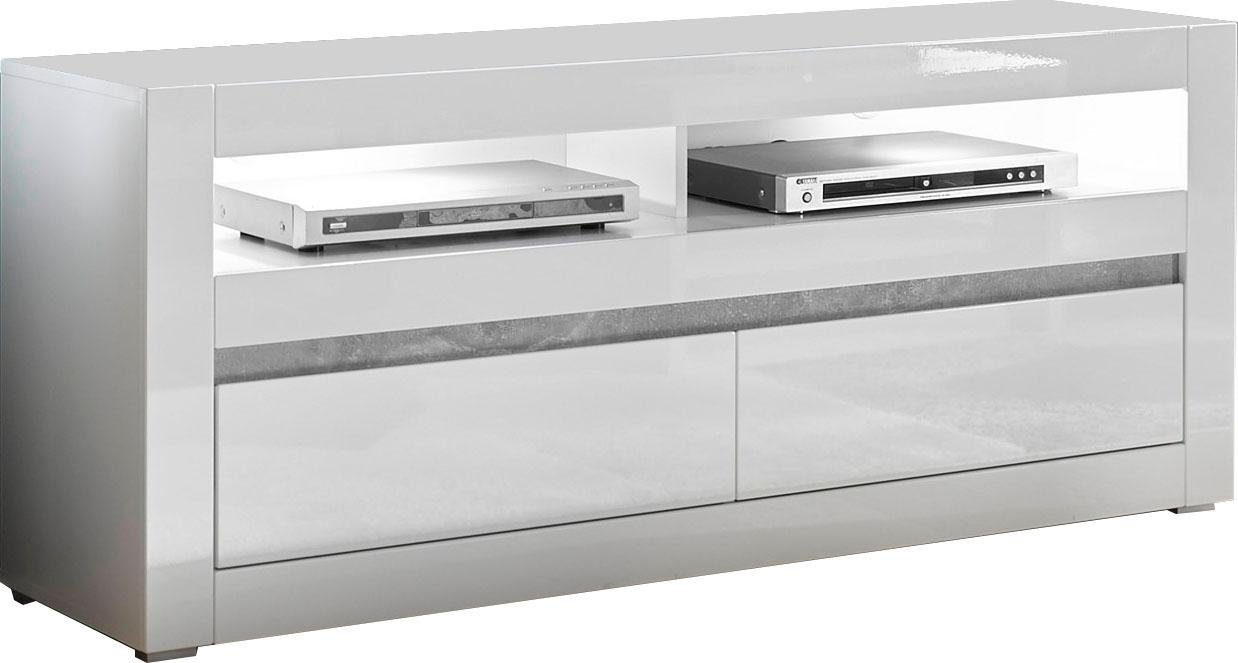 Home affaire Wohnwand Carat, (Set, 4-St), wird jeweils mit zwei Leisten angeliefert, 1 x grau, 1 x weiss