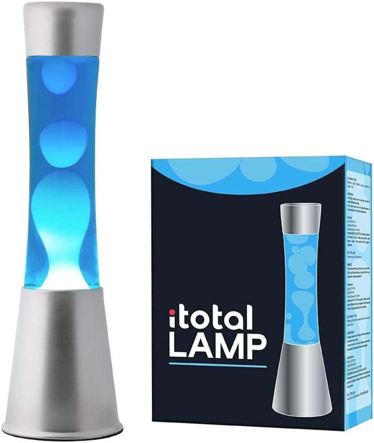 I-TOTAL Lavalampe I-TOTAL® Lavalampe Magie Lavaspektakel Blue Liquid Silver Base – Bild 3 von 3