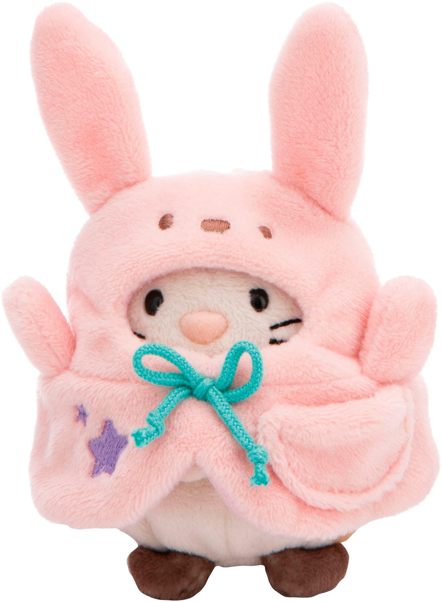 Nici Kuscheltier mymochi, Katze Angy, 8 cm, mit Kaktus und Hasenkostüm, in Geschenkbox