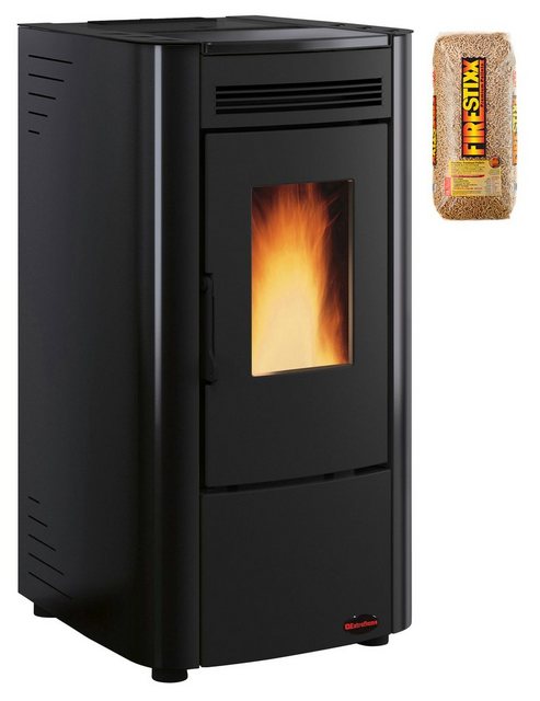 Extraflame Pelletofen KETTY Stahl, 7,2 kW, Raumheizvermögen: 126 m³, Schwarz