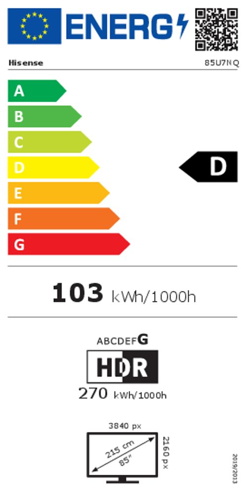 Hisense 85U7NQ LCD-LED Fernseher  ! RABATT: 26.87%