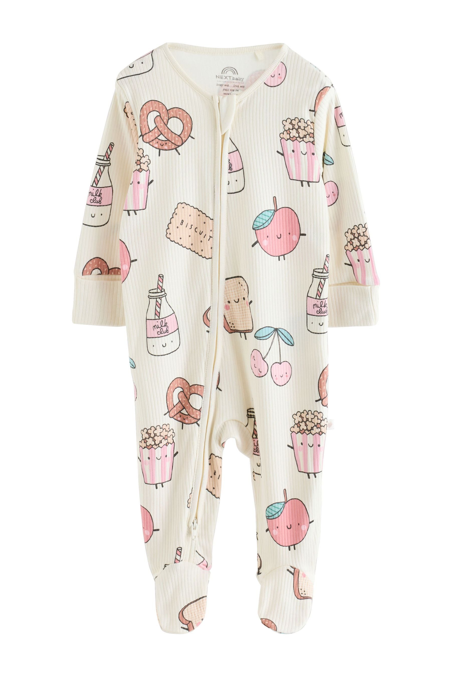 Next Schlafoverall Babyschlafanzüge mit Zweiwege-RV, 3er-Pack (3-tlg) – Bild 4 von 5