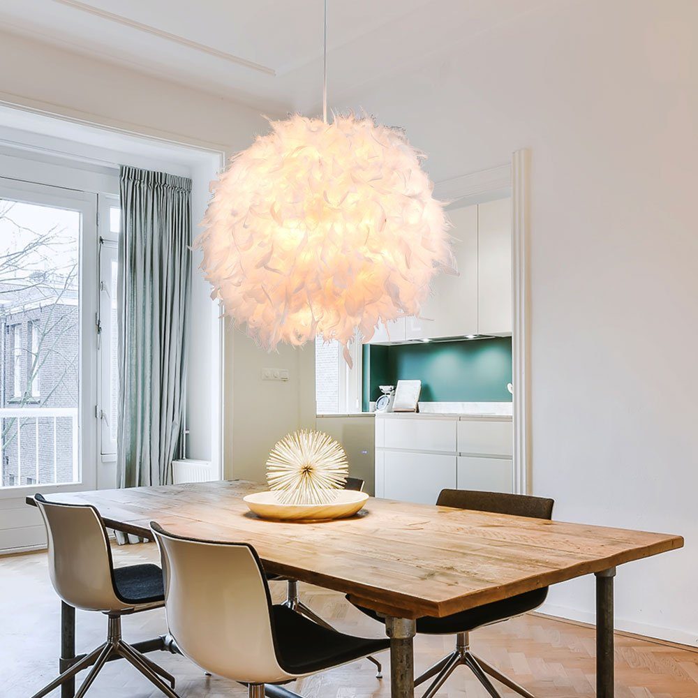 GLOBO LIGHTING LED Kugelleuchte, Leuchtmittel nicht inklusive, Pendel Lampe Wohn Ess Zimmer Decken Hänge Beleuchtung Feder Kugel
