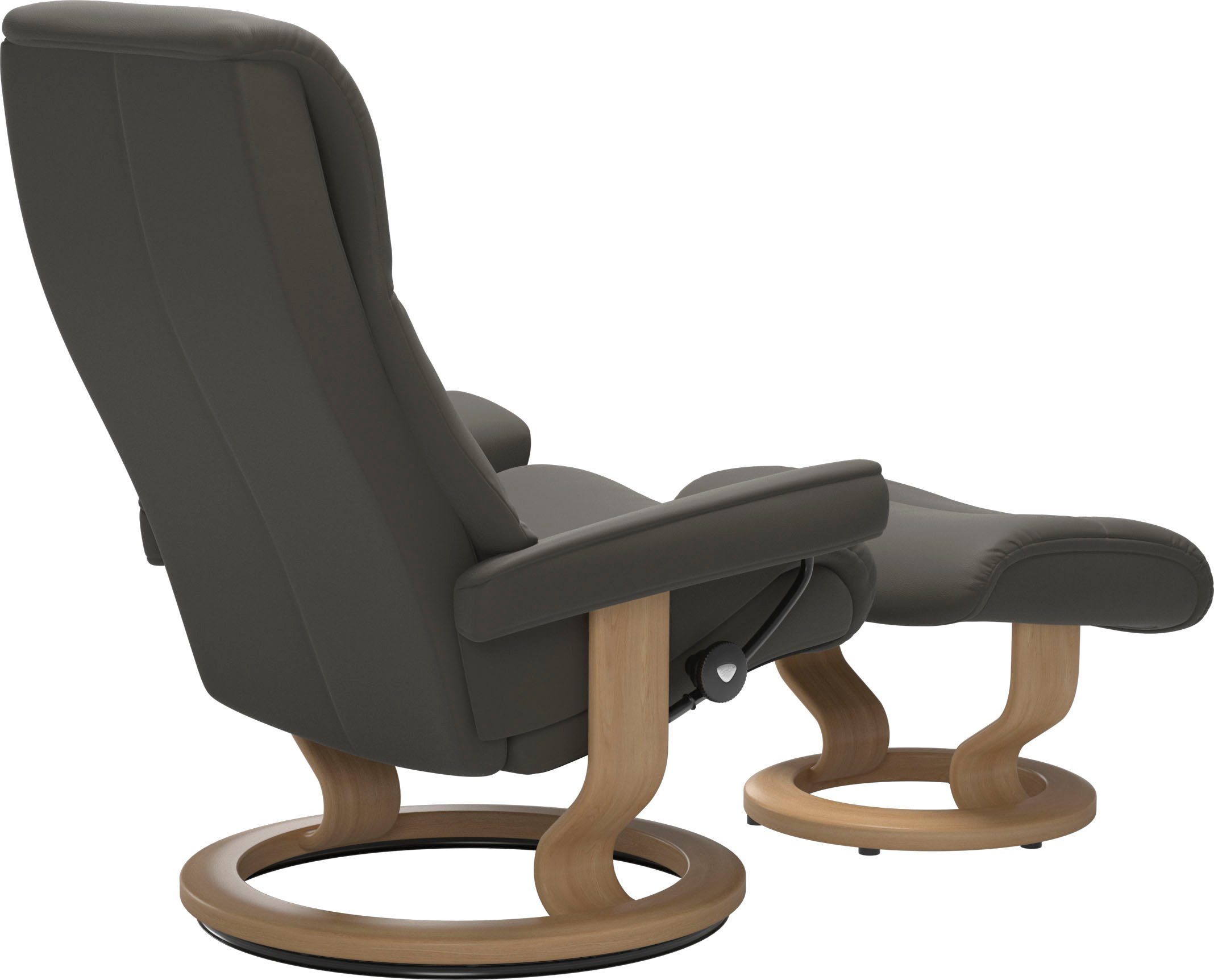 Relaxsessel Eiche Stressless® Relaxsessel Größe mit mit L,Gestell Base, Classic (Set, Hocker), View