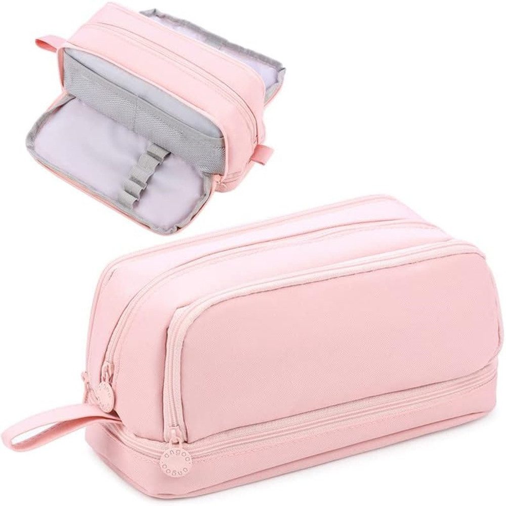 Agger Federmäppchen Federtaschen Mäppchen mit 3 Fächer Schulmäppchen, Große Kapazität Stiftetasche für Schule & Büro