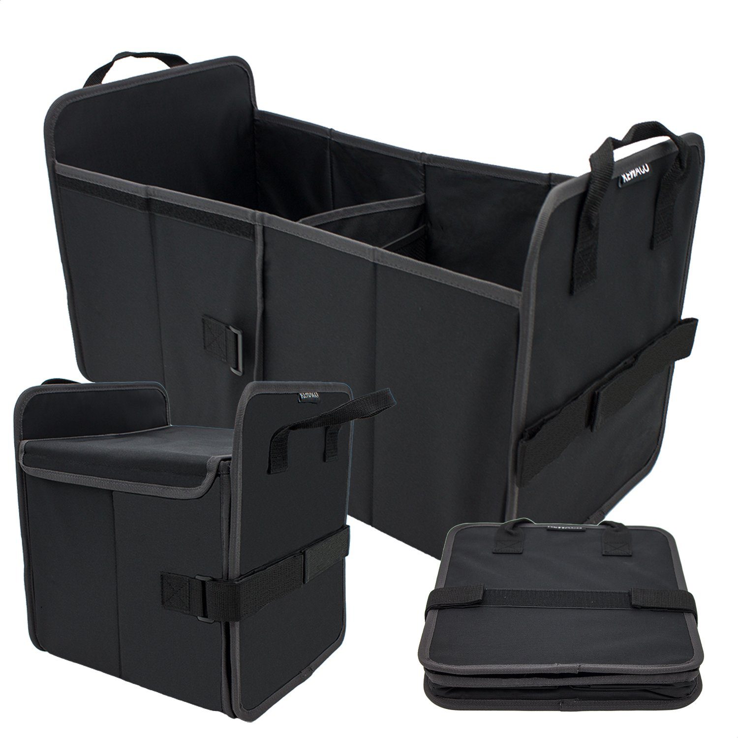 KEWAGO Faltbox Auto Kofferraum Organizer / Kofferraumtasche mit Deckel (1  St), Platzsparend zu verstauen, nutzbar mit 20L oder 40L Volumen