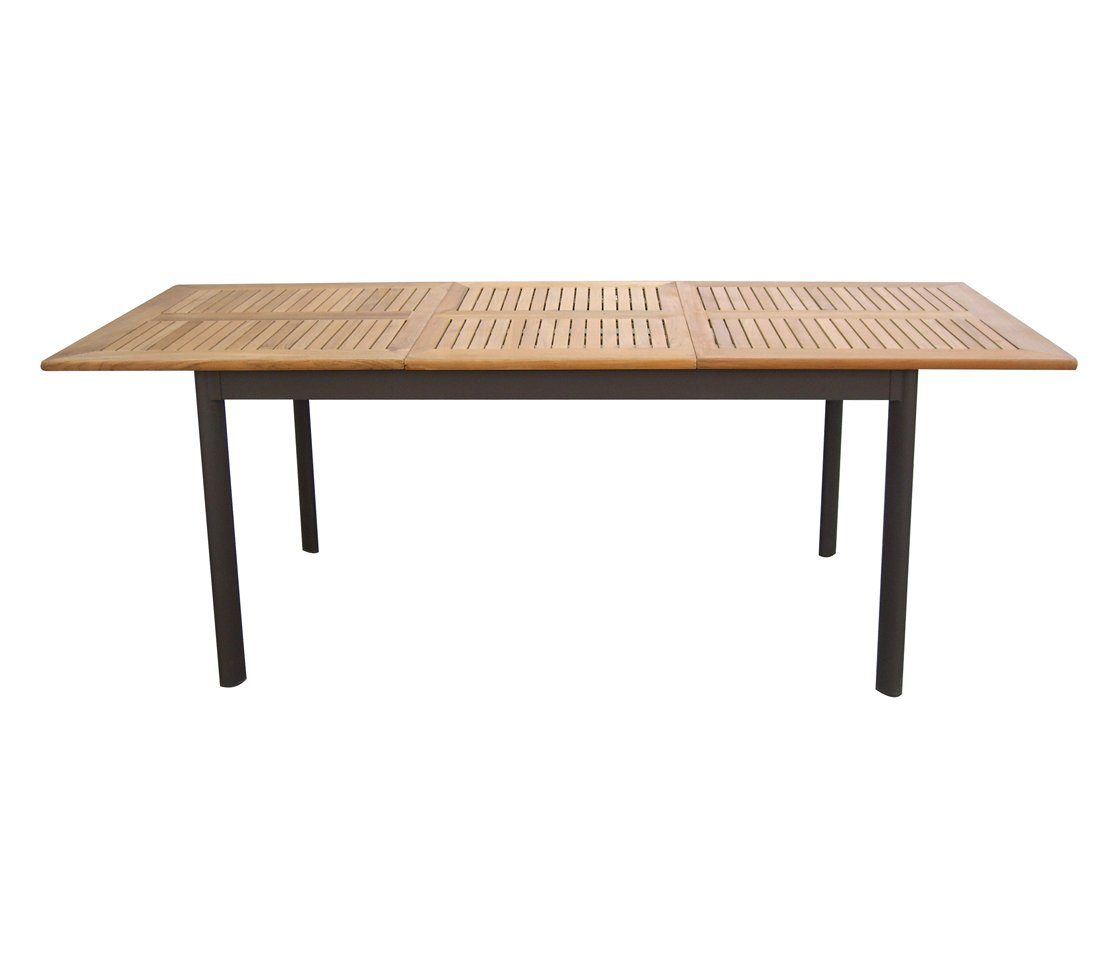 Dehner Gartentisch »Colmar ausziehbar, 152/210 x 89 x 76 cm, FSC® Holz«,  Ausziehtisch aus Aluminium & hochwertigem FSC®-zertifiziertem Teakholz