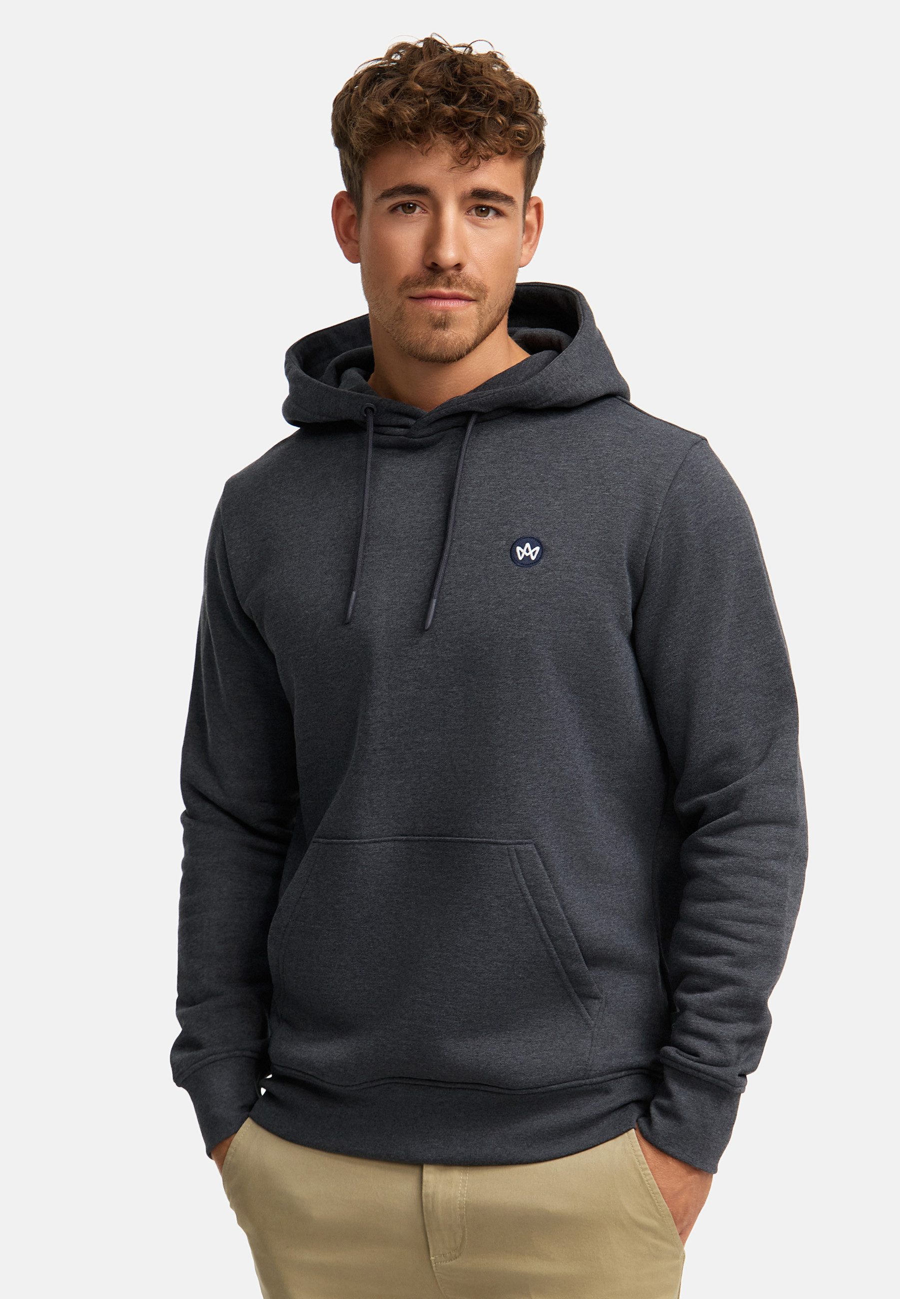 Kronstadt Hoodie Herren KSLars Sweatshirt Kapuze Herrenhoodie (Sweatshirt) Hoodie mit dezentem Logoprint auf der Brust