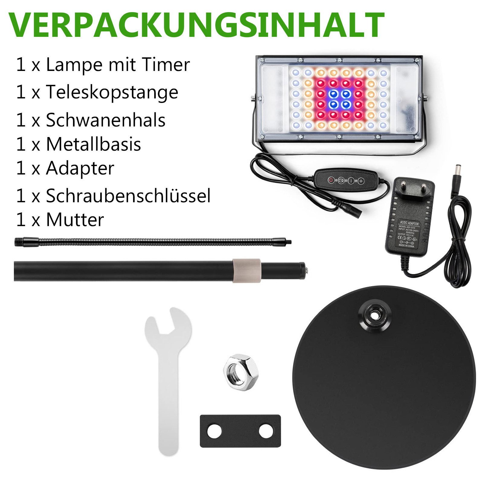 LMaxhome Pflanzenlampe LED Vollspektrum Dimmbar Pflanzenlicht mit Ständer f günstig online kaufen