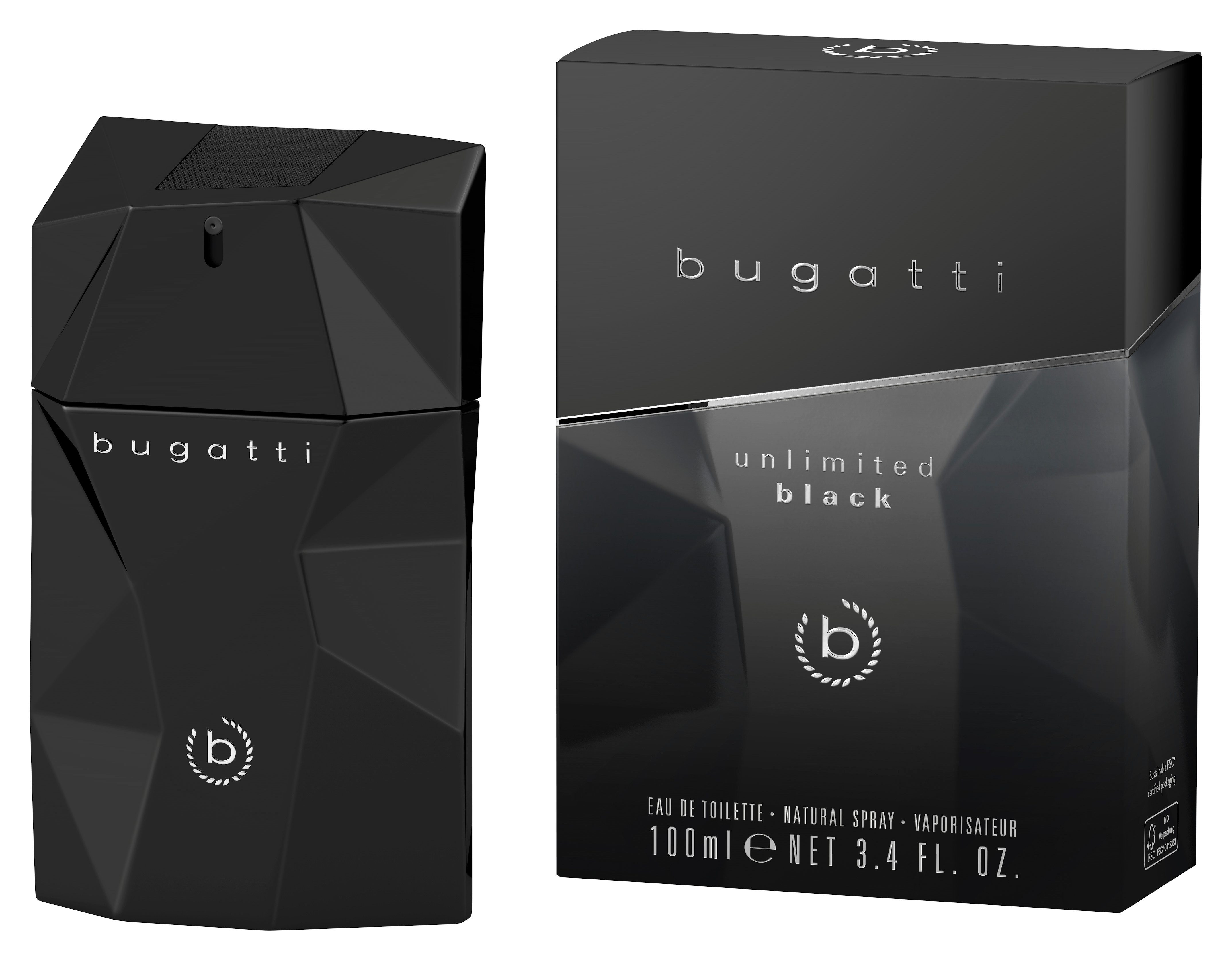 bugatti Eau de Toilette UNLIMITED BLACK FOR HIM EDT 100ml