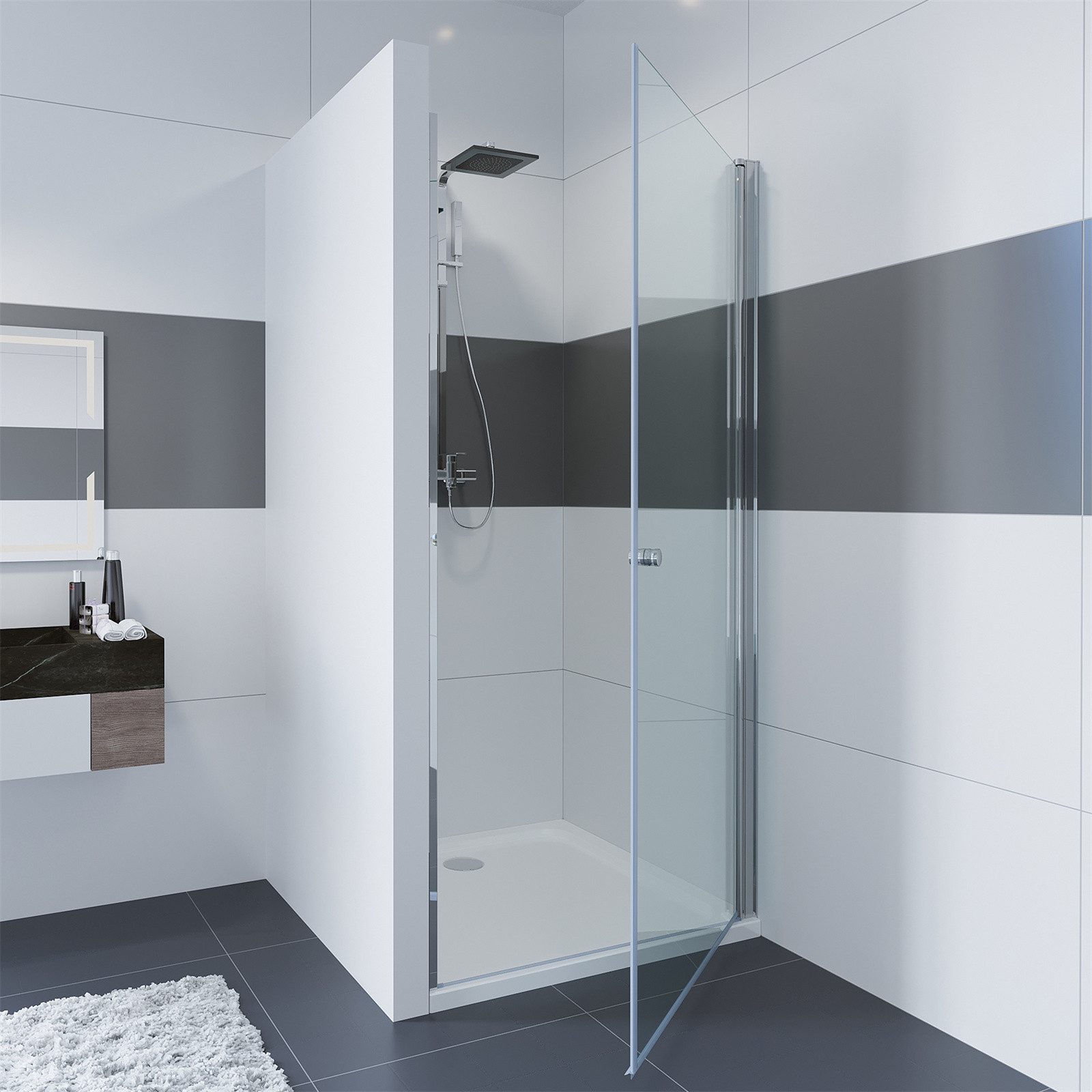 IMPTS Dusch-Drehtür Dusche Nische Duschtür Nischendusche, 70x185 cm, Sicher günstig online kaufen