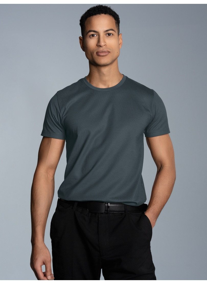 Trigema T-Shirt TRIGEMA Slim Fit T-Shirt aus DELUXE Baumwolle (1-tlg)