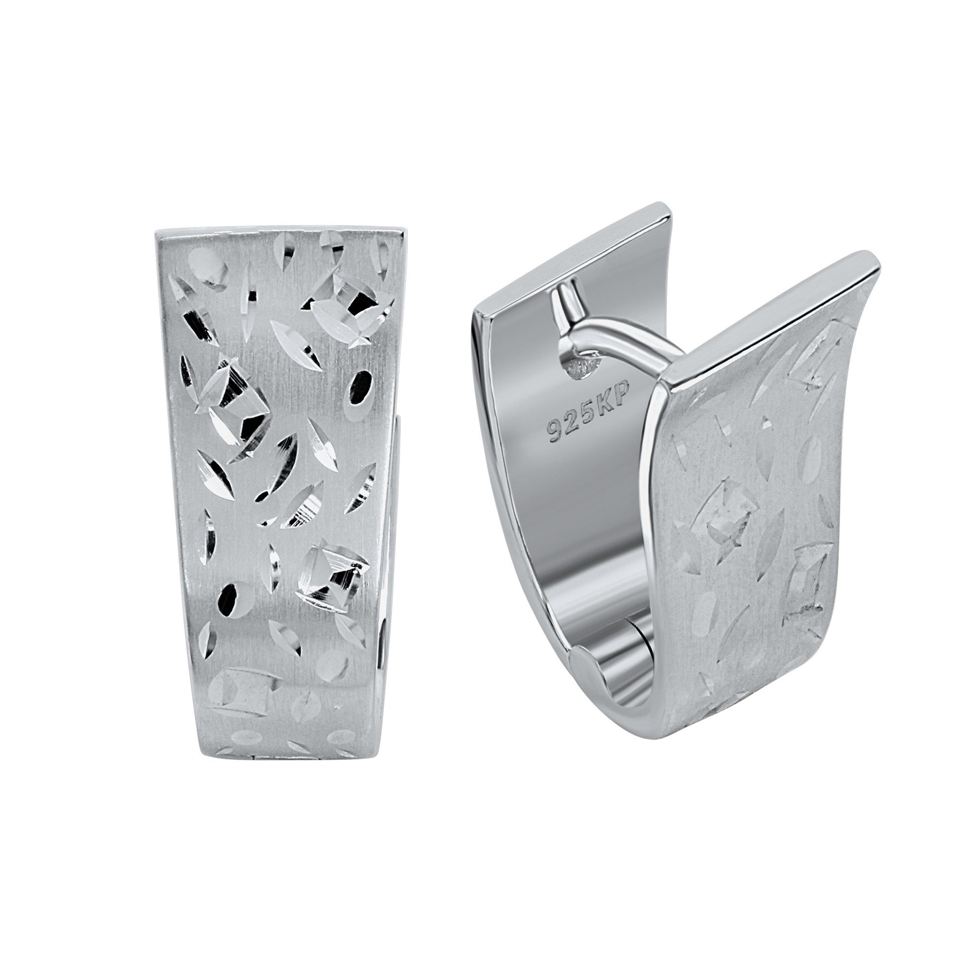 Vivance Paar Серьги-кольца 925 Silber rhodiniert + diamantiert