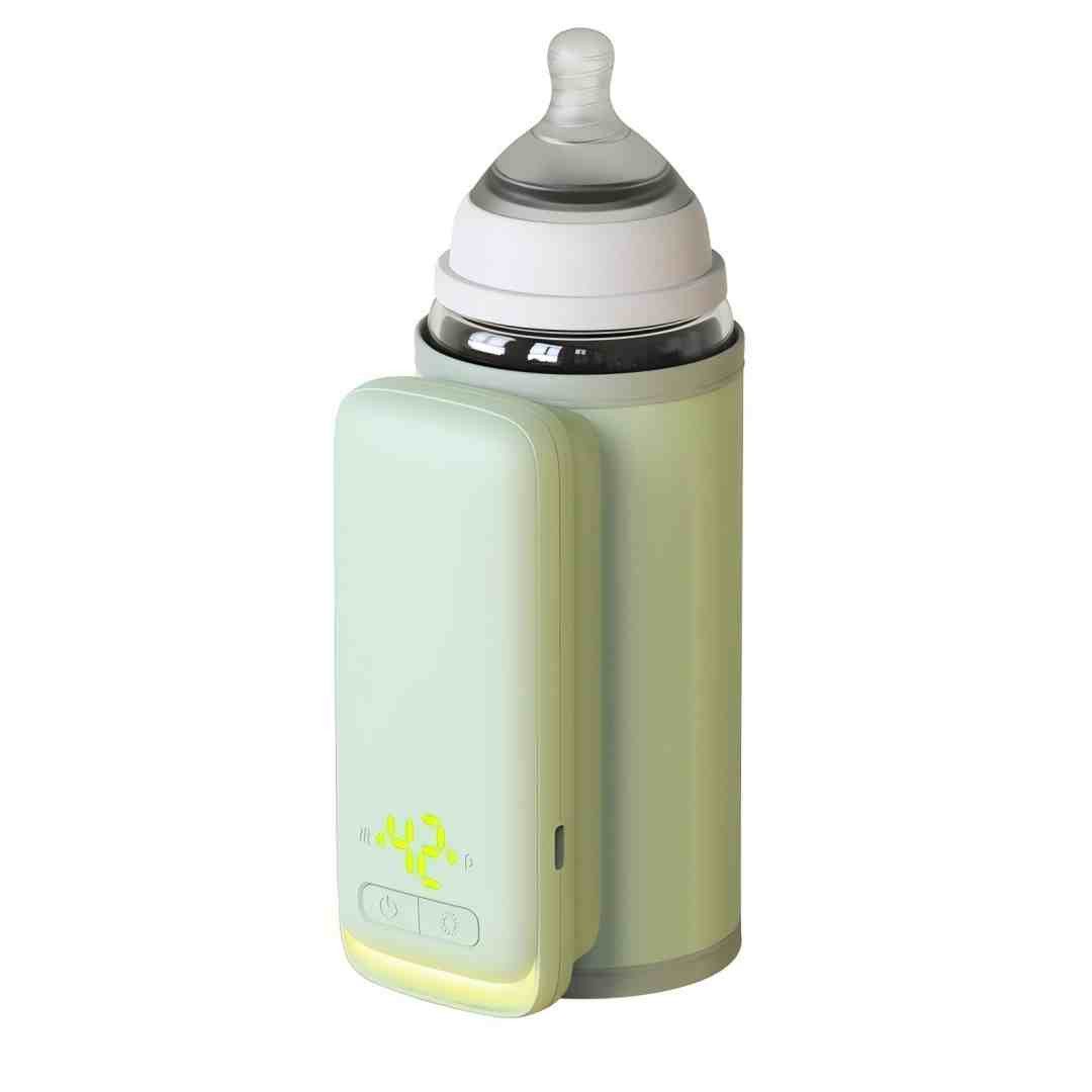 AURIVION Babyflaschenwärmer Babyflaschenwärmer mit Temperaturanzeige für unterwegs, Tragbarer Babykostwärmer für Muttermilch & Milchnahrung