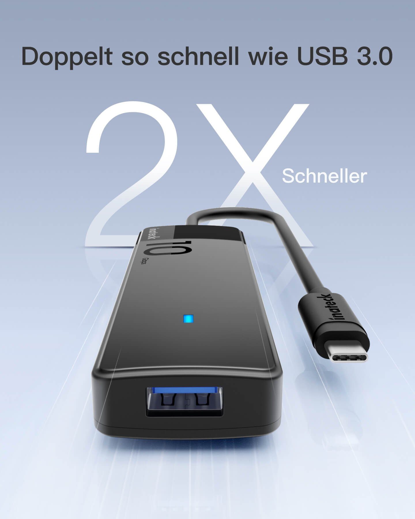 Inateck »USB 3.2 Gen 2 Geschwindigkeit, USB-C zu USB Hub mit 4 USB-A-Anschlüssen,  HB2025« Computer-Adapter online kaufen | OTTO