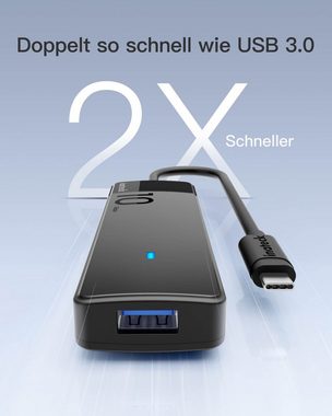 Inateck Laptop-Dockingstation USB 3.2, USB-C zu USB Hub mit 4 USB-A-Ports