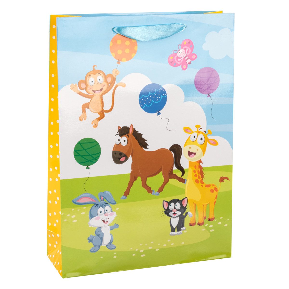 Idena Tragetasche Geschenktasche - Kinder Pferd, 25 x 34,5 x 8,5 cm, 210g/m²