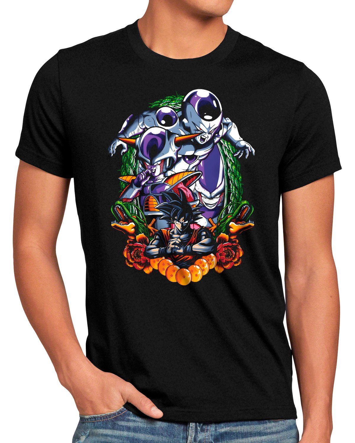 Destroyer gt kakarot z style3 super the breakers dragonball T-Shirt Herren Planet Print-Shirt songoku