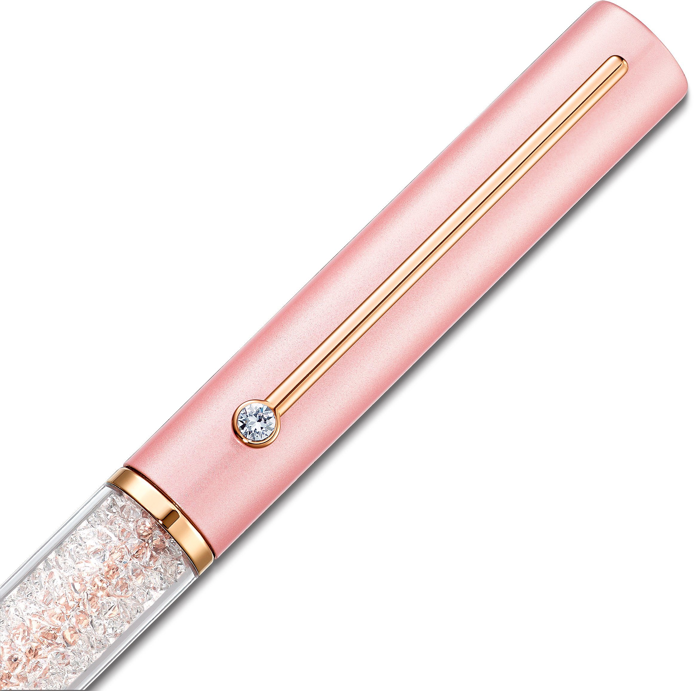 Kugelschreiber vergoldet, Swarovski Gloss, Crystalline 5568756 Rosé rosa,