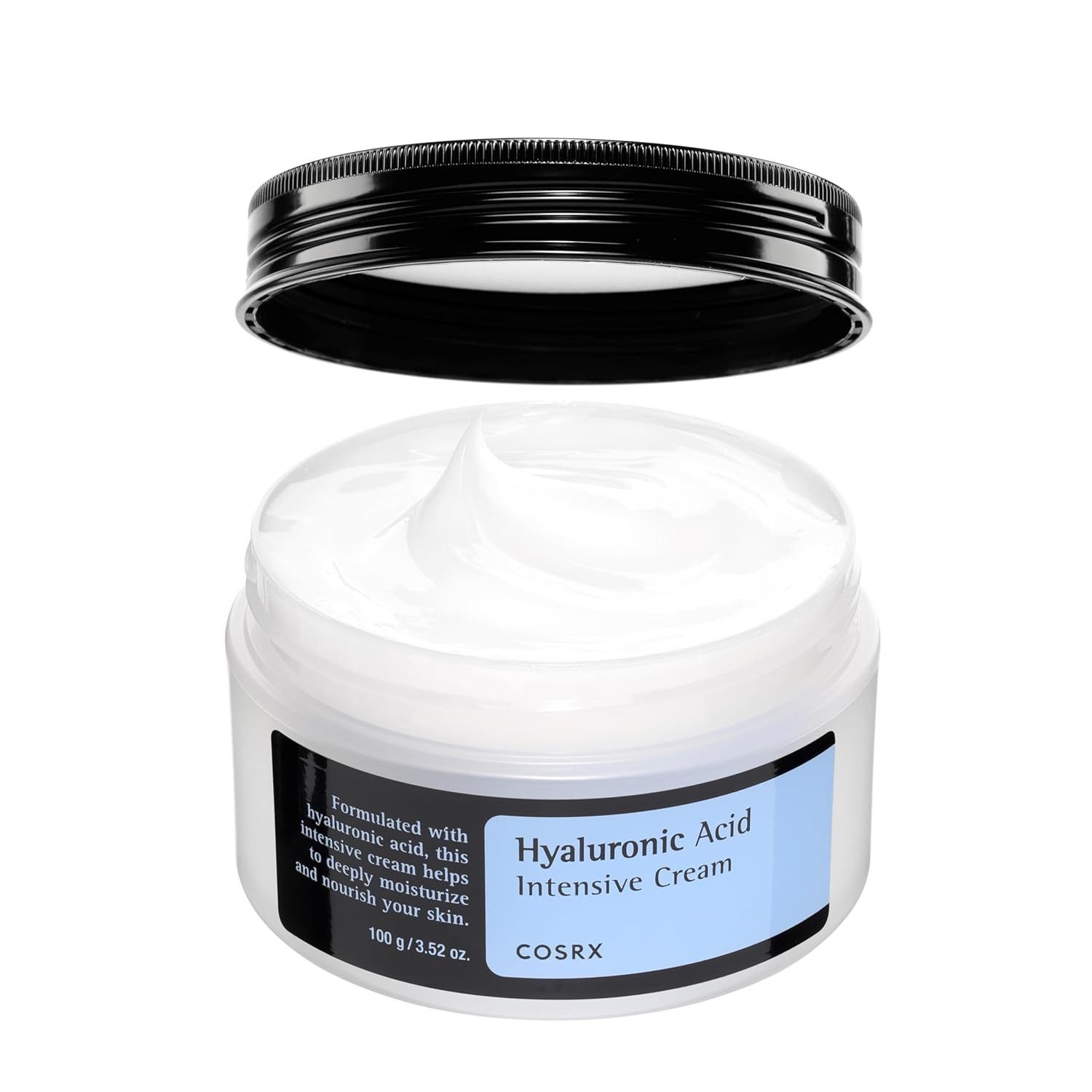 Cosrx Tagescreme Hyaluronic Acid Intensive Cream 100ml – feuchtigkeitsspendende Gesichtscreme mit Hyaluronsäure, Sanddorn, Glycerin, Panthenol &, Macadamiaöl – für trockene, empfindliche Haut – parabenfrei