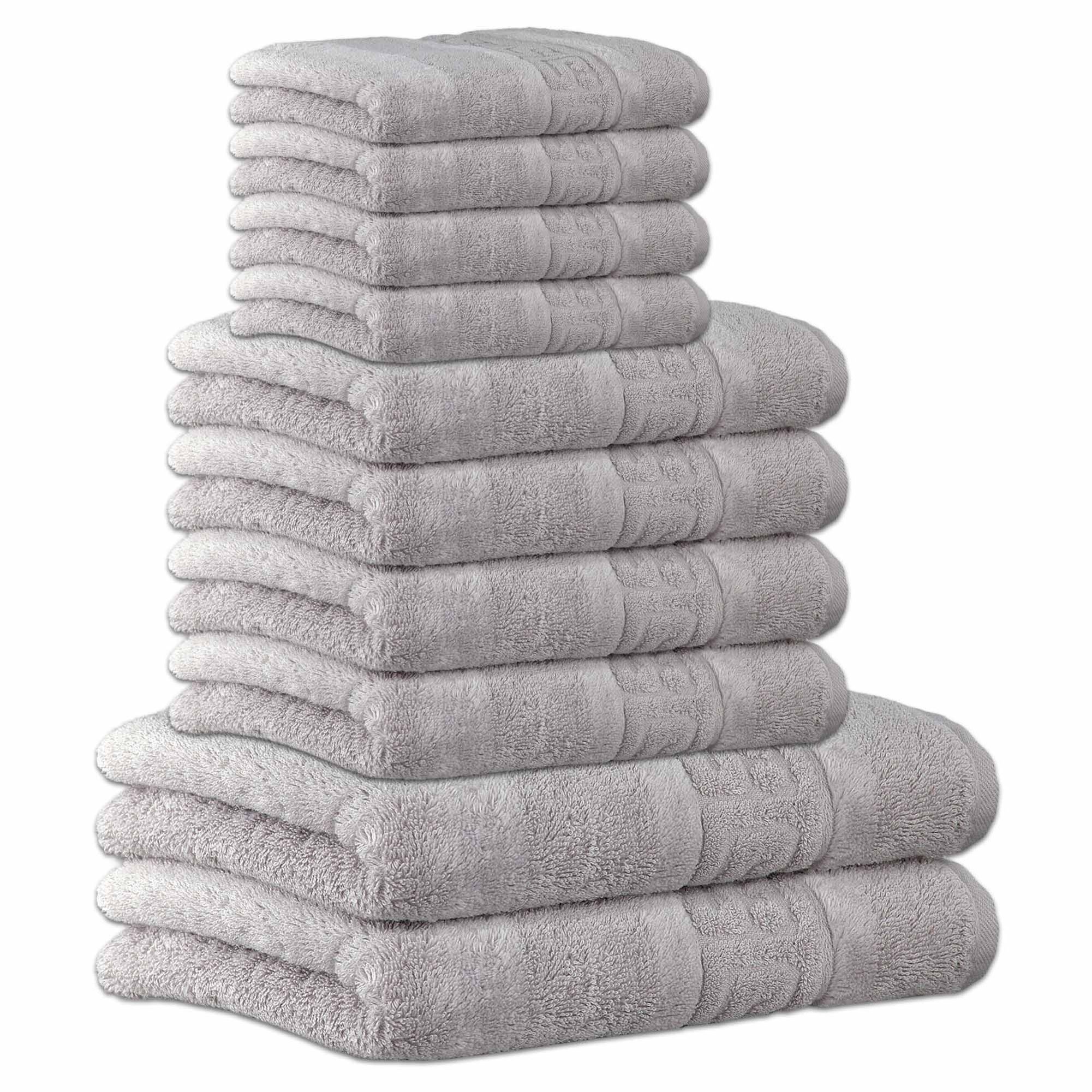 Cawö Handtuch Unisex Handtuch 10er Pack Baumwolle C Noblesse, Frottier (Set, 10-St)
