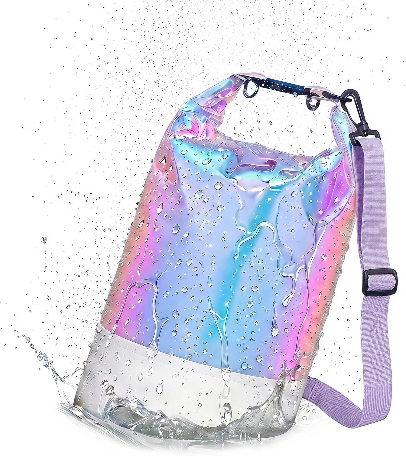 FELIXLEO Packsack Dry Bag 10L Rolltop Rucksack wasserdicht mit Schultergurt Kajak
