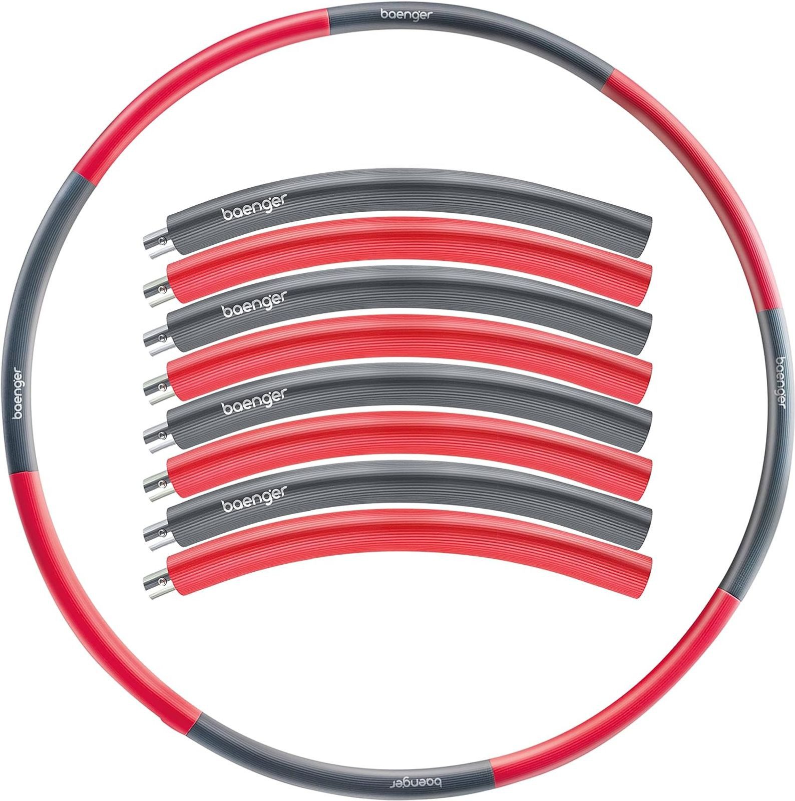 baenger Hula-Hoop-Reifen baenger Hula Hoop Reifen Erwachsene Edelstahlkern 8 Segmente Hullahoop