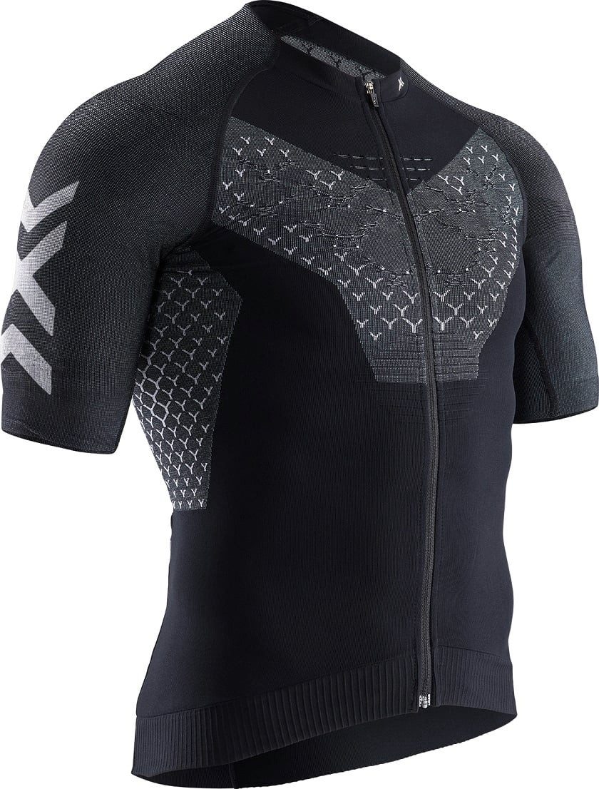 X-Bionic T-Shirt Fahrrad-Shirt Twyce 4.0 Kurzarm-Full-Zip schwarz Herren