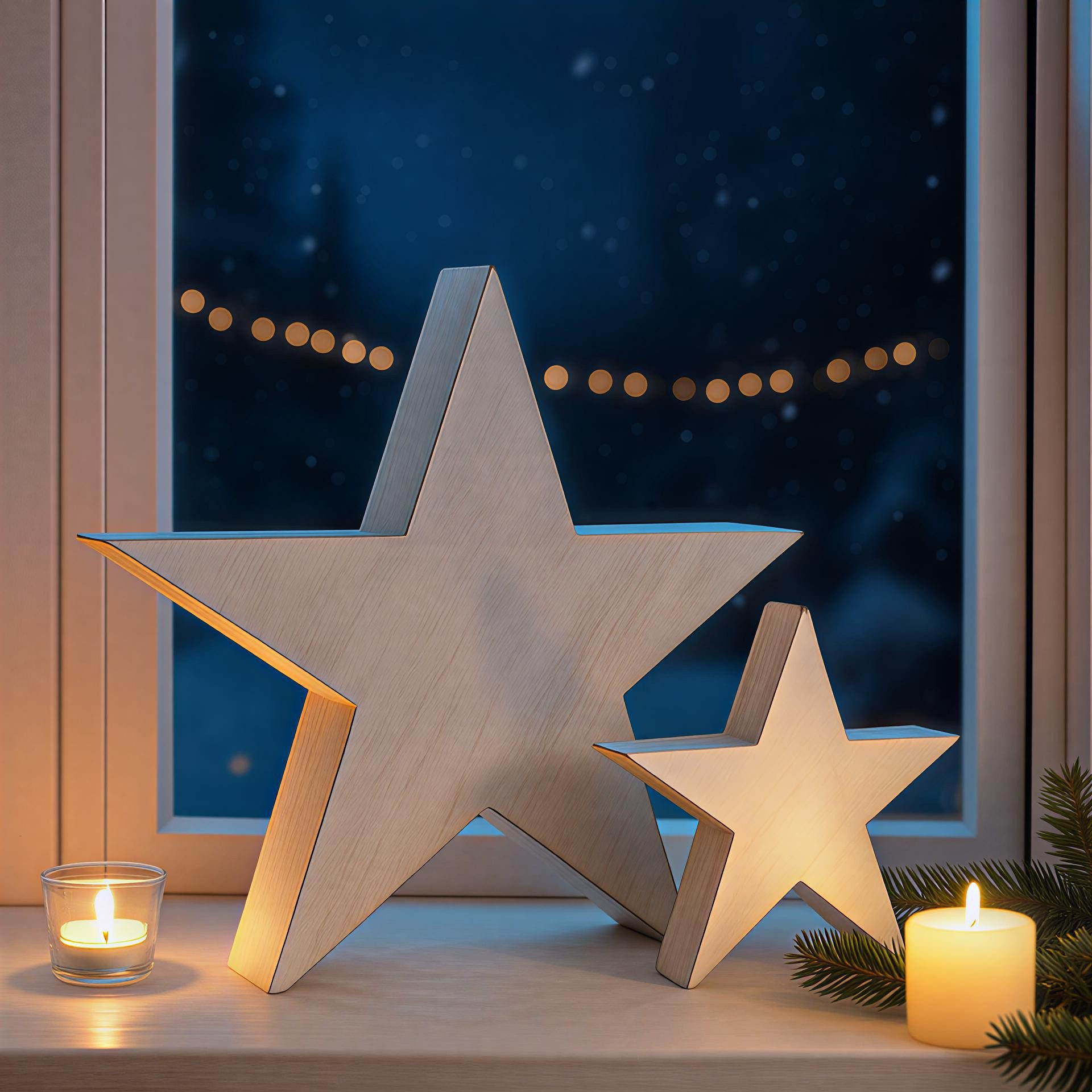 Dekoleidenschaft Dekostern "Shabby" Dekofigur Stern aus Holz, weiß, Weihnac günstig online kaufen