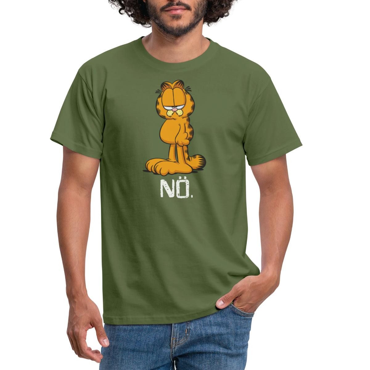 Spreadshirt T-Shirt Garfield Nö Nein Kein Bock Lustig Männer T-Shirt (1-tlg günstig online kaufen