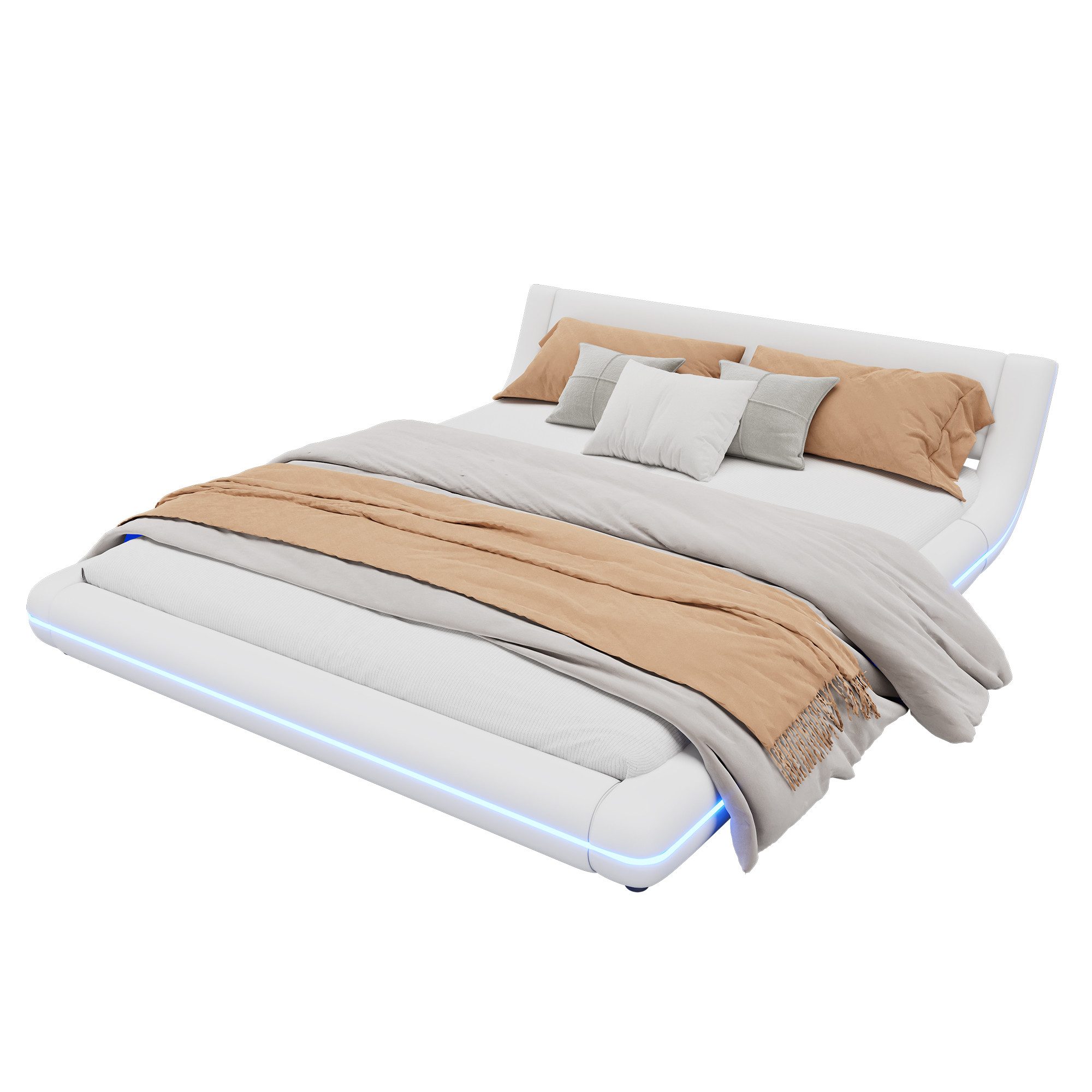 OKWISH Polsterbett Flachbett, Bodenbett, Doppelbett (mit günstig online kaufen