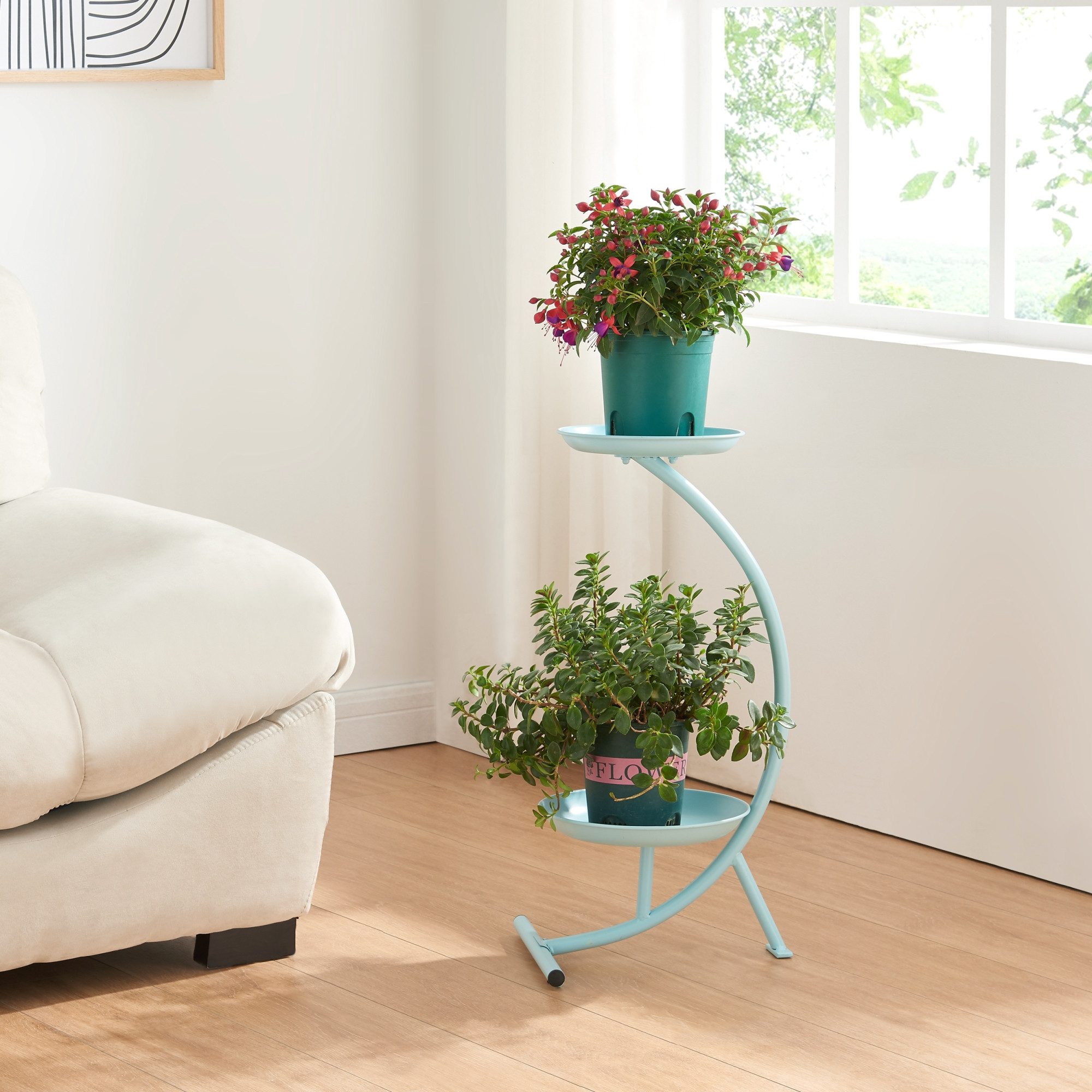 en.casa Blumenständer, »Aalten« in Halbmondform 61,5x30x25cm günstig online kaufen