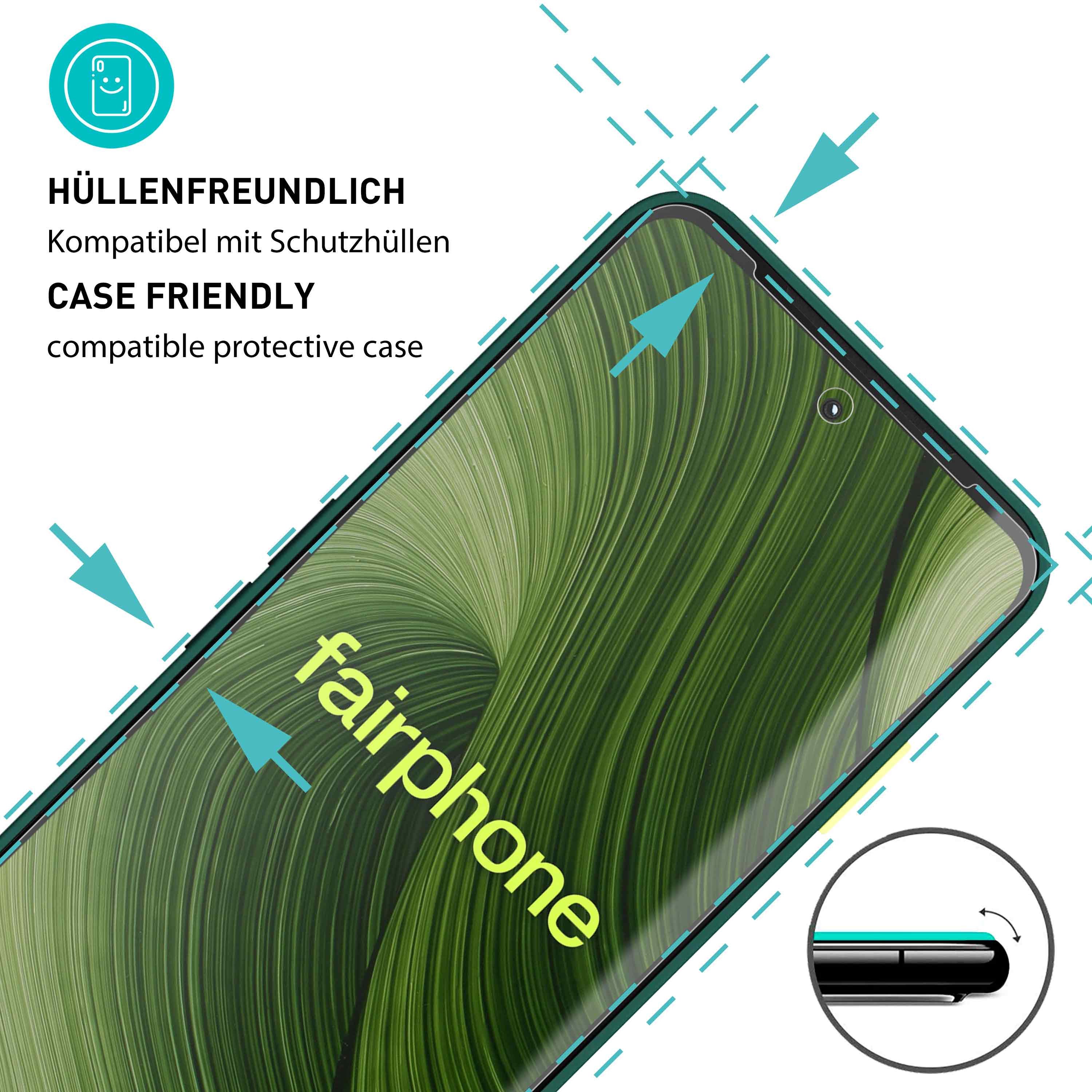 smartect Displayschutzglas Schutzglas Panzerfolie Klar für Fairphone 6, Set, 3 Stück, Schutzfolie Glasschutz Bildschirm